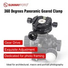 Sunwayfoto Gc-01g Tripod Geared Head Panoramic Arca Swiss Clamp 58mm