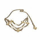 Vintage Gold Plated Faux Pearl Chain Belt