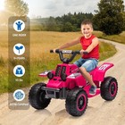 6v Electric Kids Ride On Atv Ride On Car Christmas Girl Gift Led Headlight Music