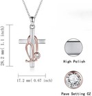 Stainless Steel Stethoscope Cross Necklace For Women Medicine Pendant Jewelry