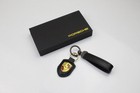 Leather Porsche Premium Keychain With Box Exquisite Set Men Gift-black