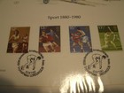 Limited Edition First Day Lithograph   Sport 1880-1980  1980 Stamps