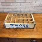 Rare Vintage S more Wooden Soda Pop Crate Carrier Chaseburg Wis 1965 Smore Mint