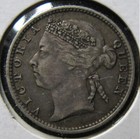  20  1896 Straits Settlements Malaya Singapore Qv 10 Cents 0 8 F Silver Coin Xf