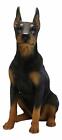 Lifelike Sitting Doberman Pinscher Statue 23 5 tall Pedigree Dog With Glass Eyes