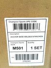 Champion Sports M501 Pro Anchored Welded Stanchion Base Set White