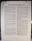 1992 Nfl Issued Uniform And Equipment Rules Poster 31 x24  Rare 