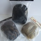 3 Lot Doll Wig Sz  12 Honey Blond Brown   Black Packaged  Tags 01018 01009 01067
