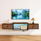 Floating Tv Stand With Power Outlet 55   Wall Mounted Entertainment Center Wi   
