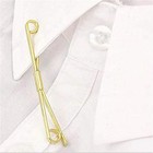 2pcs Gold silver Tie Collar Bar Pin Collar Bar Shirt Clip Mens Shirt Suit Metal