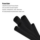 Black Self Wrapping Braided Split Wire Loom Cable Sleeve Harness Management Lot
