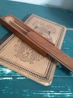 Antique French Wood Pencil Box Plumier Vintage School