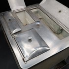 Vtg 1950s Barber Shop Sterilizer Counter Top Cabinet  J c leo - Oelwein Ia