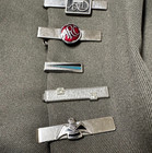 Vintage Unbranded Tie Clips And Bars Lot Of 8 Silver Tone Men Formal Jewelry