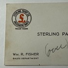 1940s Emeryville California Sterling Paint Company Business Card Vtg