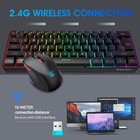 60  Wireless Gaming Keyboard And Mouse Combo  Include 2 4g Small Mini 60  Mer   