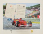 Tony Smith  michael Schumacher Ferrari  Limited Edition F1 Print 380 495  Signed