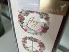 Papyrus X Target Exclusive Christmas Cards   joy  Peace  Love Wreaths   10 Cards