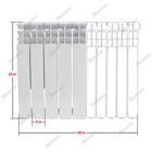 Wall Mount Radiator Heater Hot Water Heating 10 Section Aluminum 55000 Btu