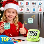 Antonki 2 Pack Digital Timer For Kids Magnetic Countdown For Cooking