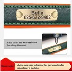 Soft Leather Personalized Dog Collar Id Tag Engraved For Small Medium Large Dogs