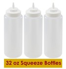 Soft Squeeze Bottles Clear Set Of 3 32 Oz  Each