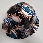 Full Brim Hard Hat Custom Hydro Dipped In Miami Dolphins Football Best In Class