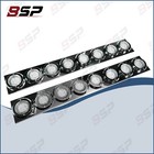 Stainless Steel Peterbilt Front Air Cleaner Kit 16 Flat Red 2  Led Lights New
