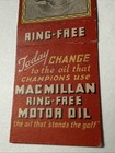 Louis Meyer Indianapolis Champion Race Car Macmillan Oil Vtg 1940s Matchbook