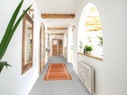 Handmade Wool Rust Runner Rug 2x9 Bordered Oriental Contemporary Hallway Carpet
