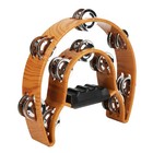 Double Row Handbell Tambourine Metal Jingles Kids Percussion Instruments Tua
