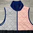 Nike Vest Womens Medium Navy Pink Aerolayer Colorblock Quilted Swoosh Running