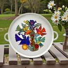 Villeroy   Boch Acapulco 1970s Vintage Round Serving Platter Made In Luxembourg