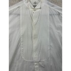 Giorgio Armani Pleated Bib Tuxedo Shirt 15 5 White French Cuff Luxury Formal