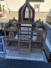 Antique Bird Cage Victorian Style Bird House Wooden   Wired W  Drop Tray