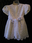 Nwot Girl s Easter Spring Dress Yellow White Lace Small Roses   Size 3