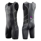 Triathlon Suits Mens One-piece Sleeveless Trisuits Skin Wet Suit Medium Black