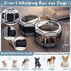 2 Room Whelping Box 63in Puppy Birthing Kit Foldable Dog Playpen