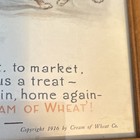 Cream Of Wheat 1916 Cereal Print Ad  to Market  To Market  Leslie Wallace