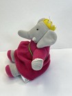 Vtg Babar The Elephant Eden Queen Celeste Pink Dress Stuffed Animal Plush 7 