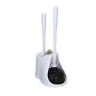 Toilet Plunger   Brush With Caddy 3 Piece Set- White