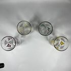 Vintage Set Of 4 Glasses 4 3 4    Glassware Barware Vtg Retro Mid Century Modern