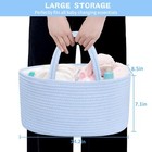 Diaper Caddy Organizer Cotton Rope Nursery Baby Basket Changing Table Organizer 