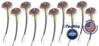 10 Pack S21 Tecniq Red Led Clearance Marker Light Camper Trailer Truck Usa