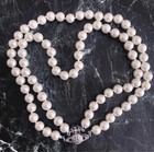 Vivienne Westwood Graziella Orb 2 Row Pearl Necklace Choker Silver With Pouch