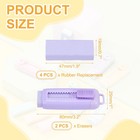 2 4pack Erasers  Sliding Retractable Eraser Push Pull Pencil Erasers  Purple