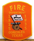 Vintage Gonzales Texas Fire Department Jacket Shoulder Patch First Responder A