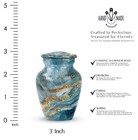 Abstract Keepsake Urn Ashes 3 Inch Small Urns For Ashes Adult Female