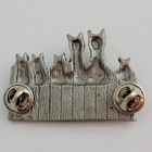 Vintage Cat Family Brooch Pin Pewter Tone Signed Ml  96 Jewelry Fun