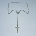 Vtg Silver Spanish Crucifix Cross Jesus Virgin Mary Religious Rosary Catholic